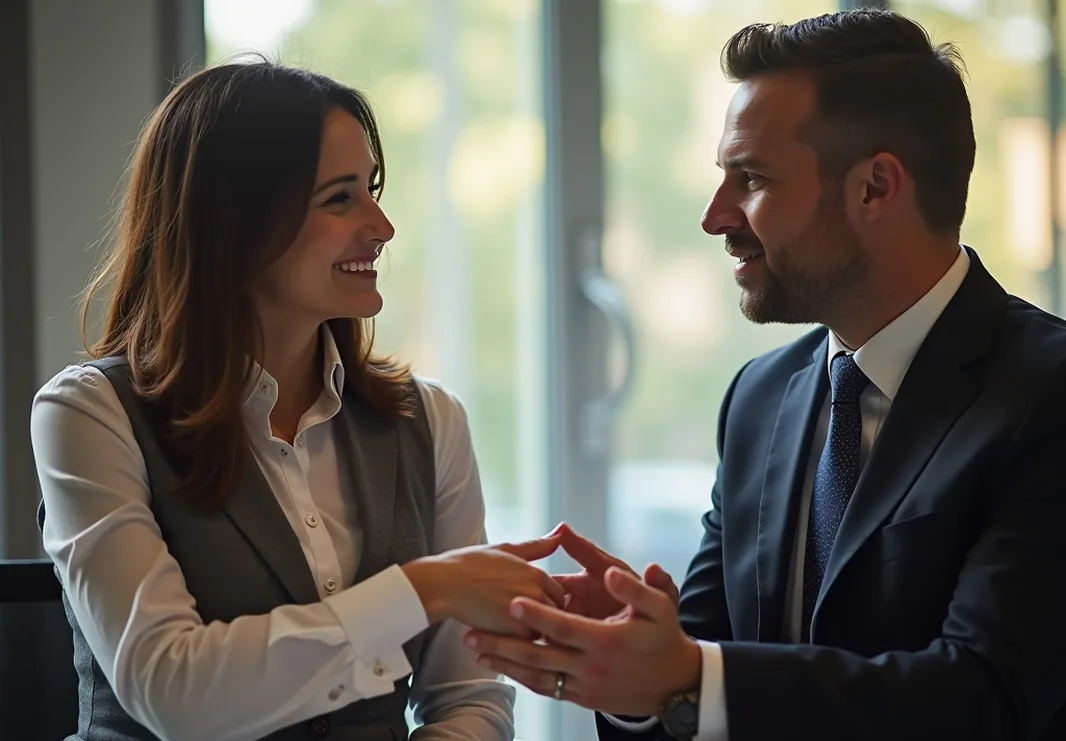 Professional mentor sharing business wisdom